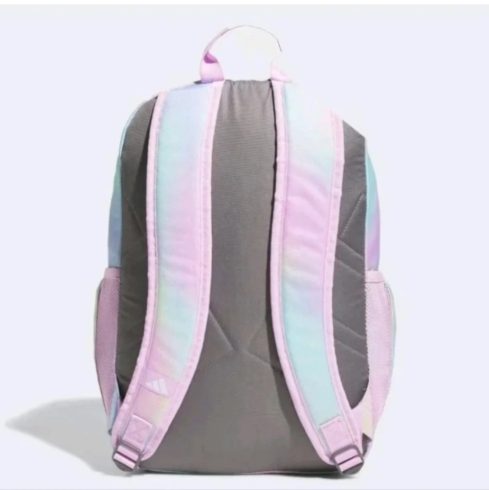 Adidas Pastel Rainbow Tie Dye Backpack Affiliate Gradient Lilac NWT $45 - Picture 3 of 5